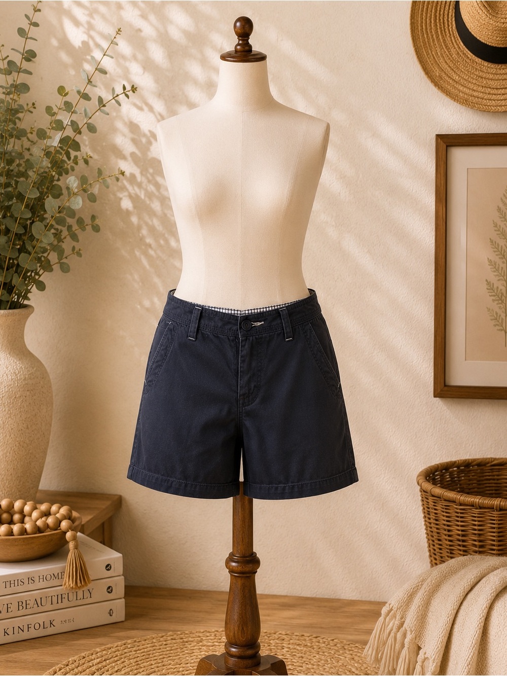 Women's Natural Reflections Size 6 Navy Blue Shorts